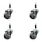Service Caster 3'' SS Thermoplastic Rubber Wheel Swivel 7/8'' Expanding Stem Caster Set, 4PK SCC-SSEX20S314-TPRB-78-4 - alternate 1